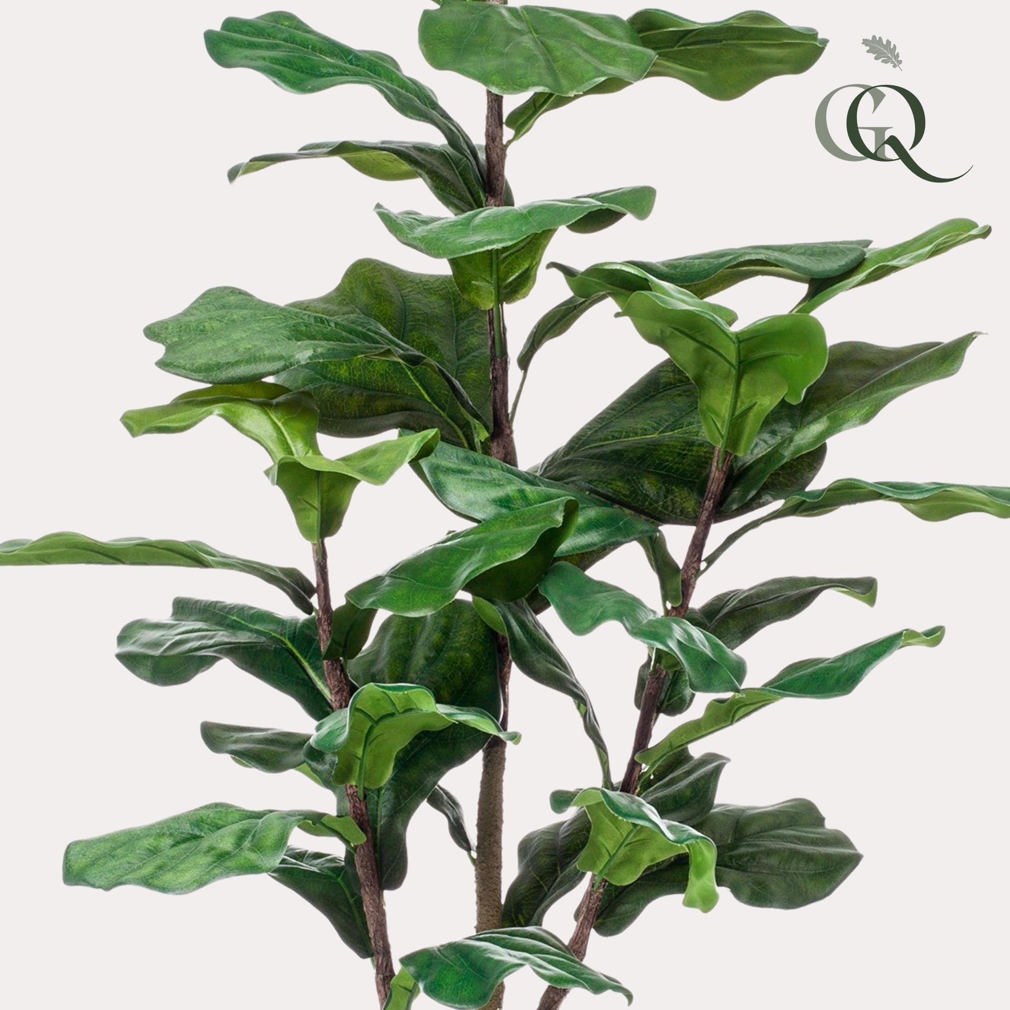 Kunstpflanze - Ficus Lyrata - Tabakspflanze - 125 cm