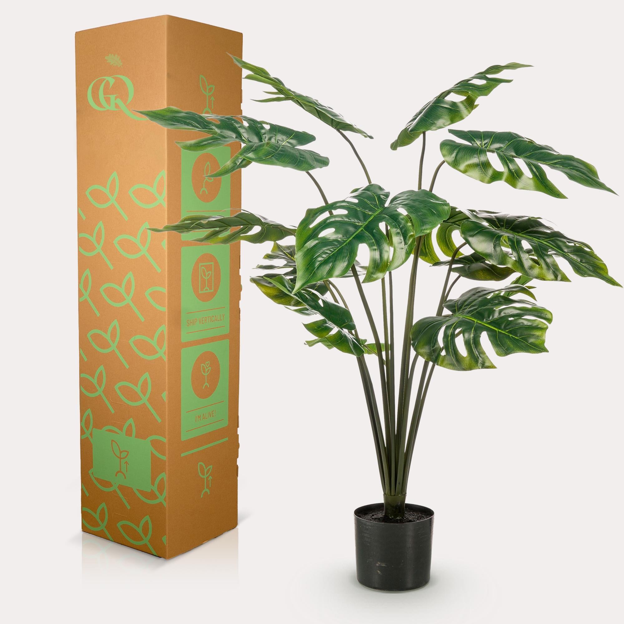 Kunstpflanze - Monstera Deliciosa - Löcherpflanze - 80 cm