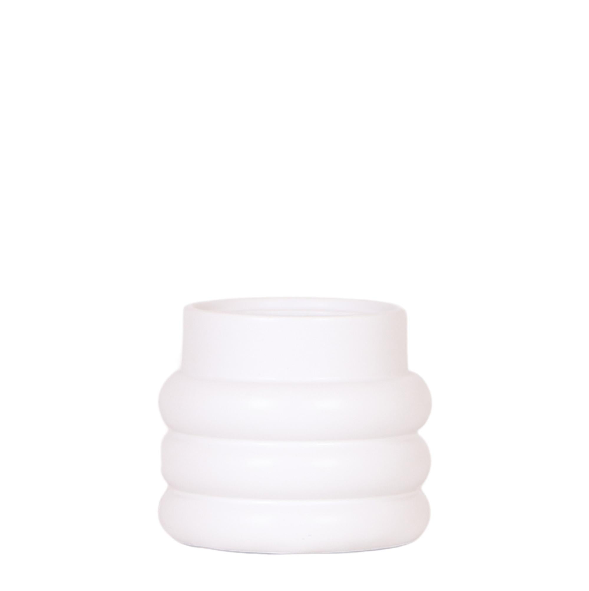 Dekotopf Keramik weiß - Bubble pot white - Ø9cm