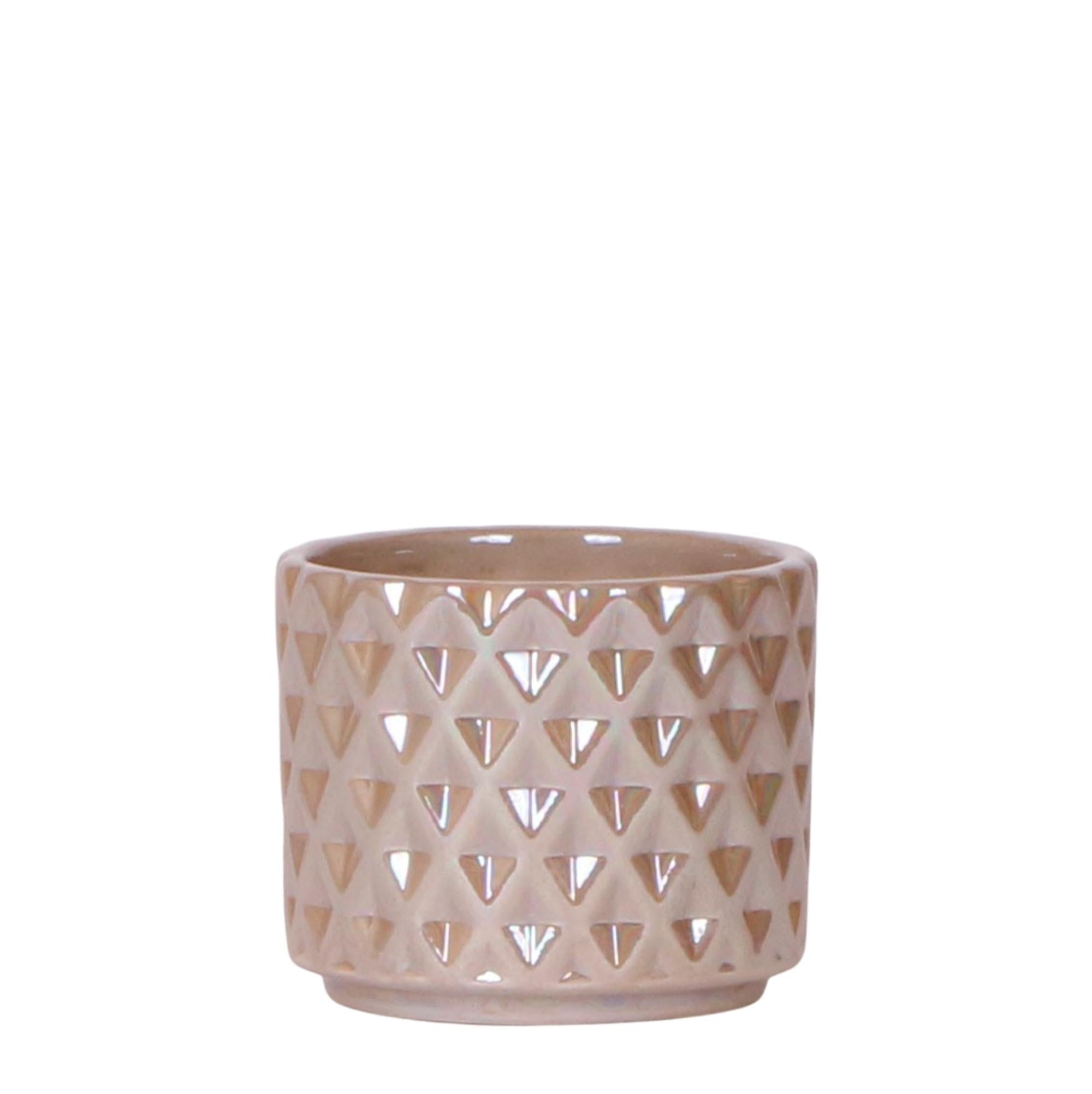 Kolibrie Thuis | Sierpot Diamond Pearl - zand - Ø6cm