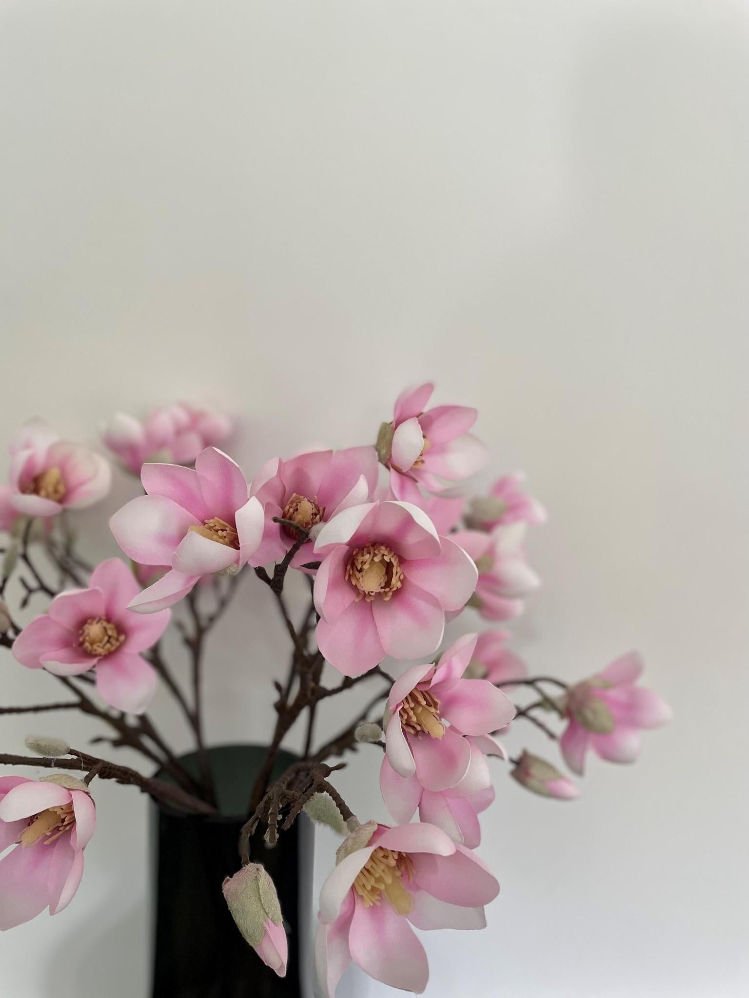 Kunstblumen - Blumenstrauß Magnolienblüte Rosa x8 -65cmHoney!