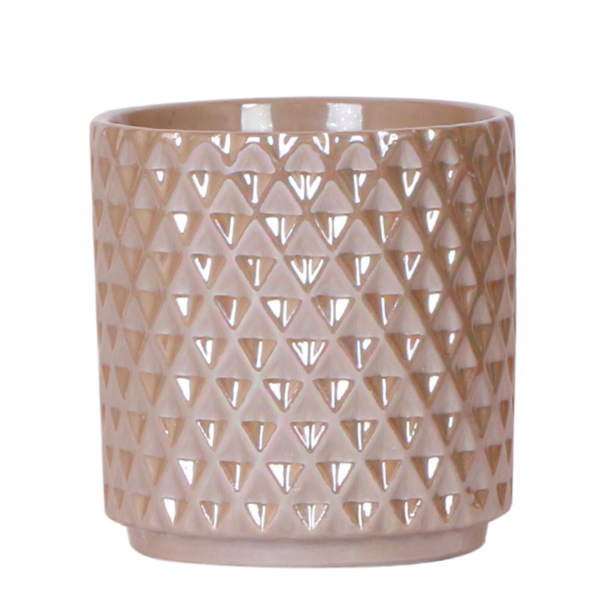 Kolibrie Thuis | Sierpot Diamond Pearl - zand - Ø9cm