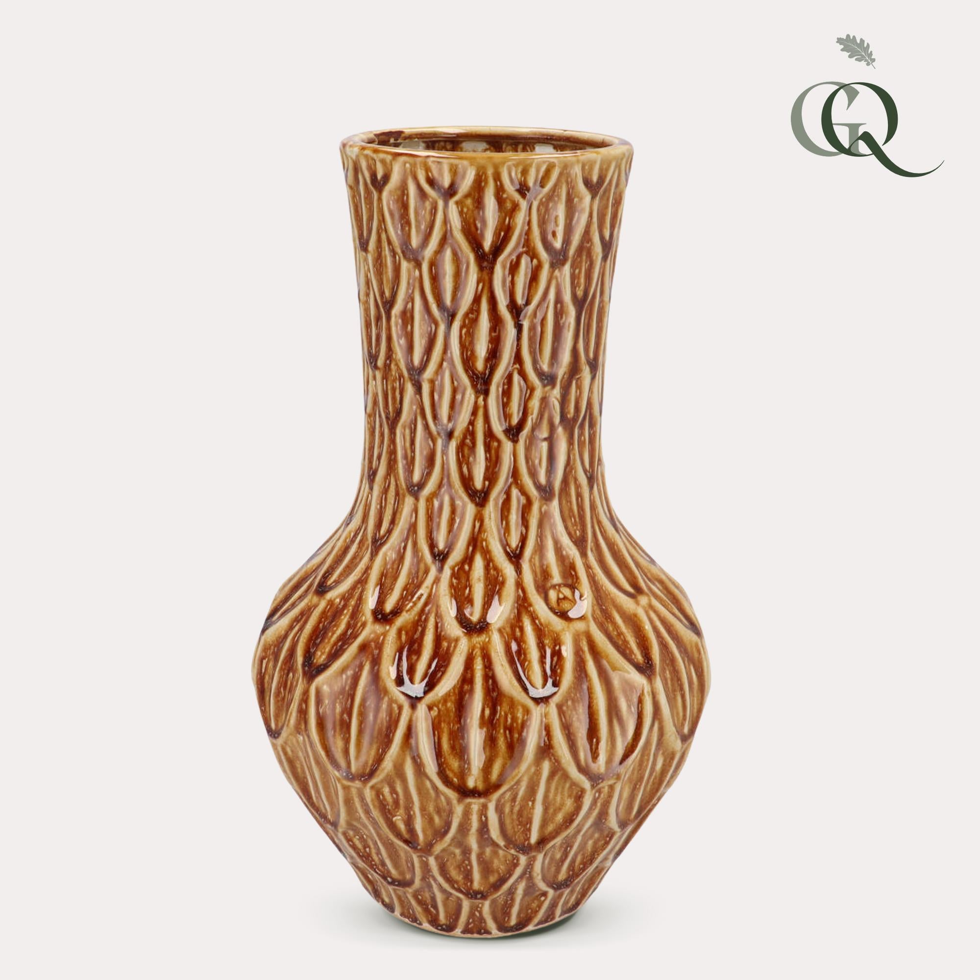 Vase Stein M – H39 B23 – Boa Brown - Vaas steen M - H39 W23 - Boa Brown