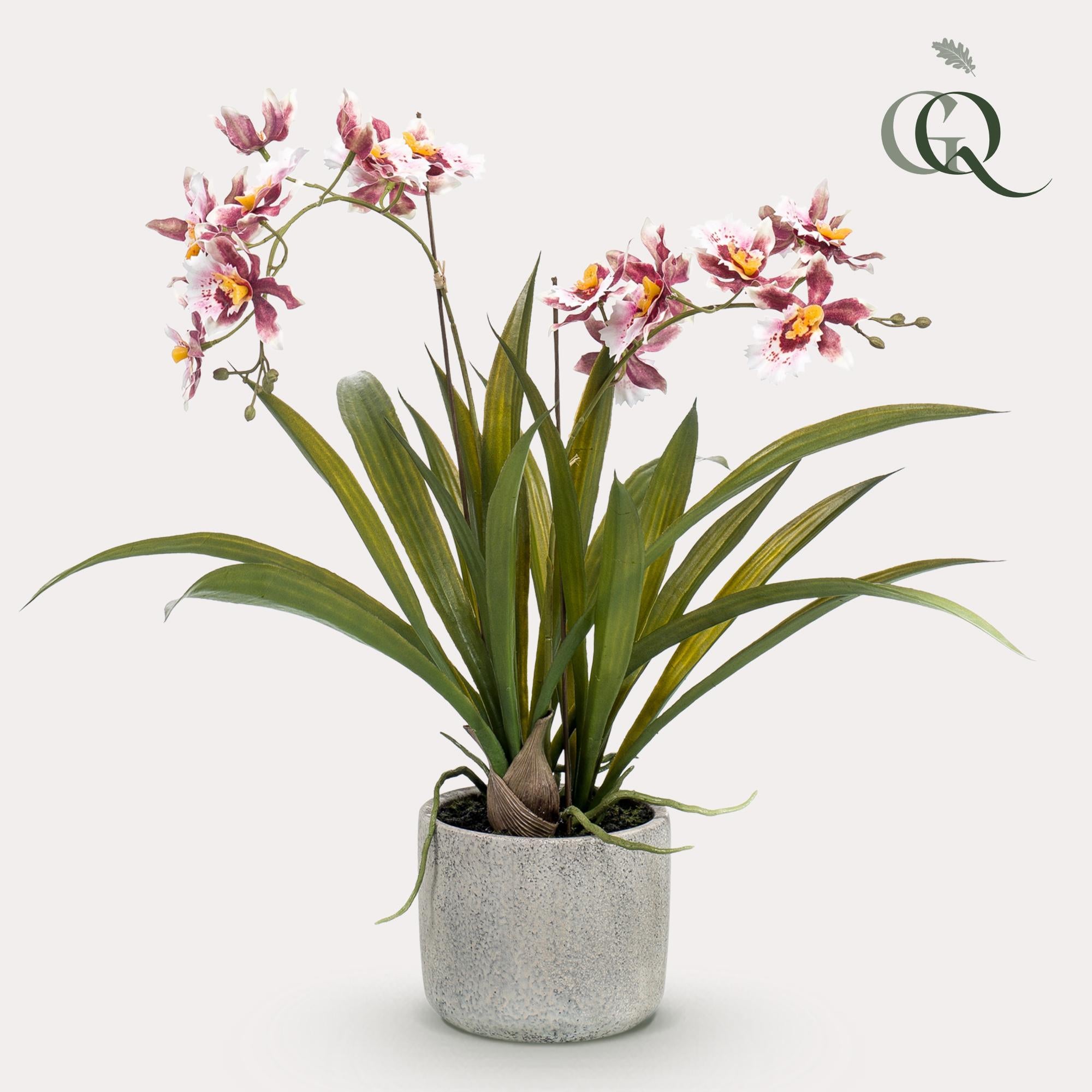 Kunstblume - Orchidee - Bordeaux - 45cm