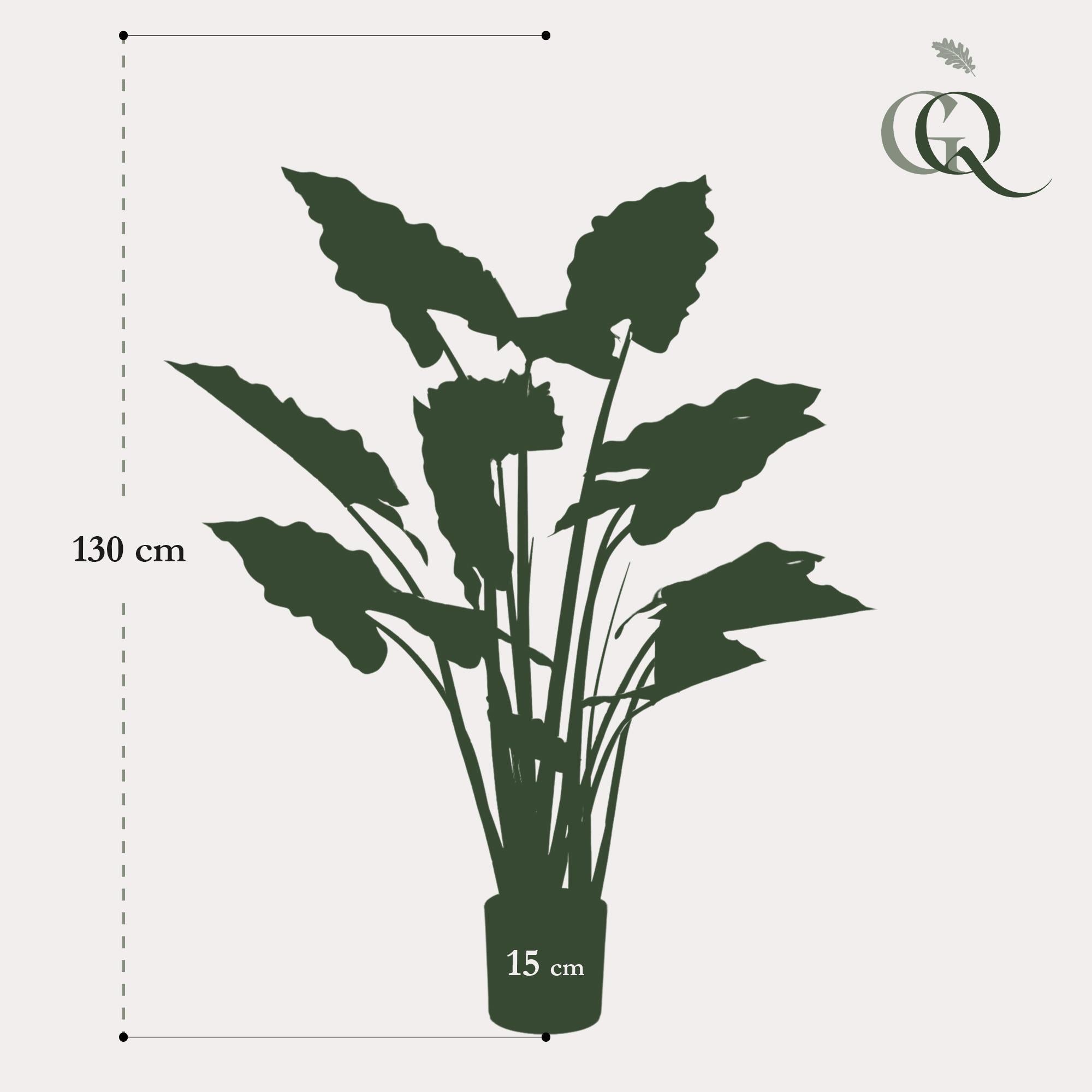 Kunstpflanze - Colocasia Pink China - Elefantenohr - 130 cm