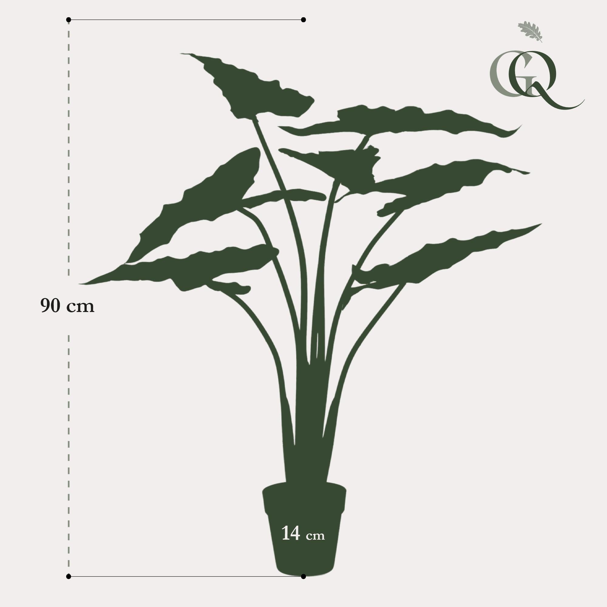 Kunstpflanze - Alocasia Frydek - 90 cm