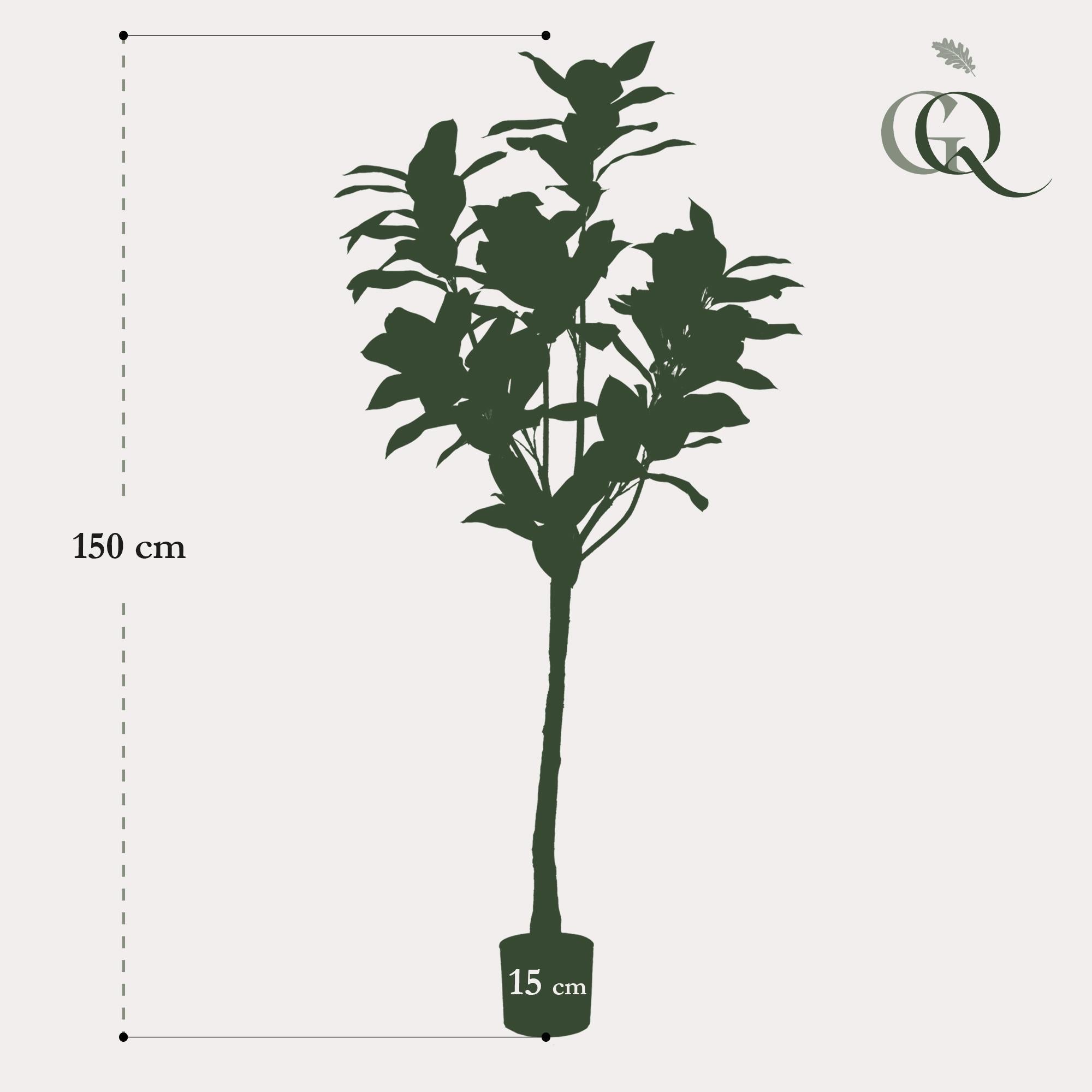 Kunstpflanze - Magnolia Grandiflora  - 150 cm