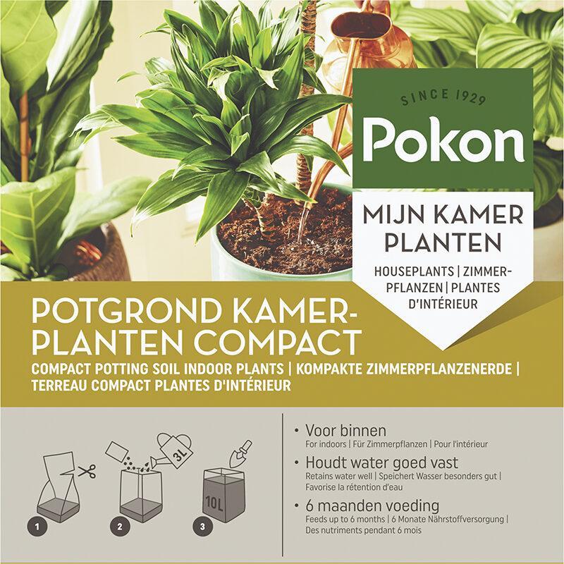 Blumenerde - Kokosnuss-Blumenerde für Zimmerpflanzen, kompakt, 10 l