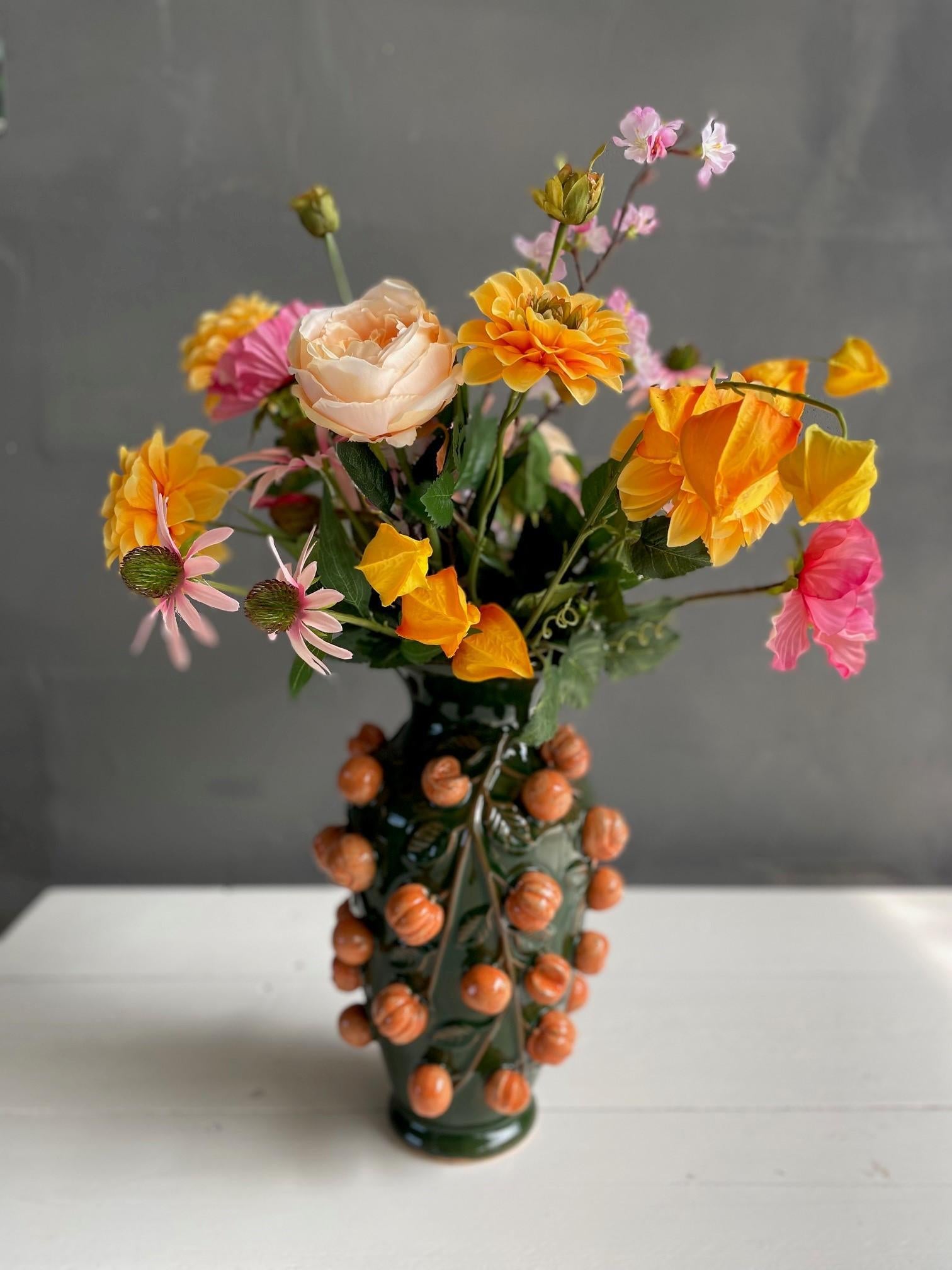 Künstliche Blumen - Blumenstrauß L - Orange Sommer - 80cm