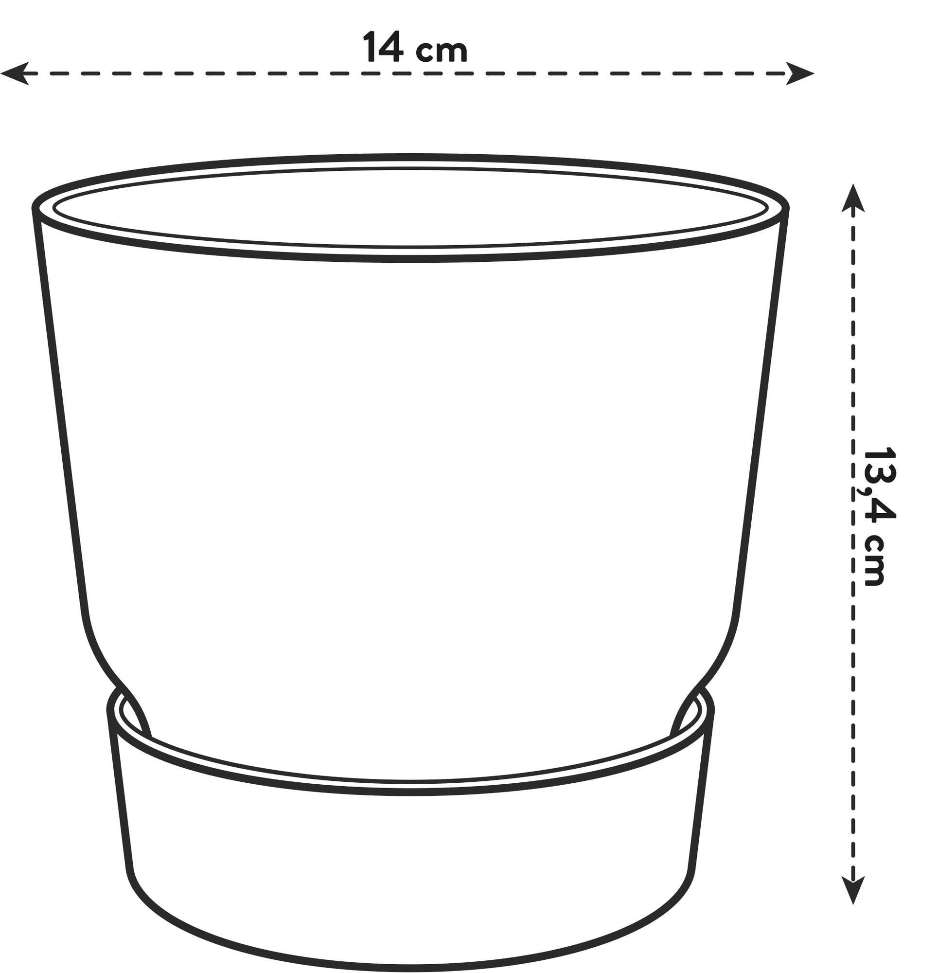 Pot elho Greenville Round grau - D14 x H13