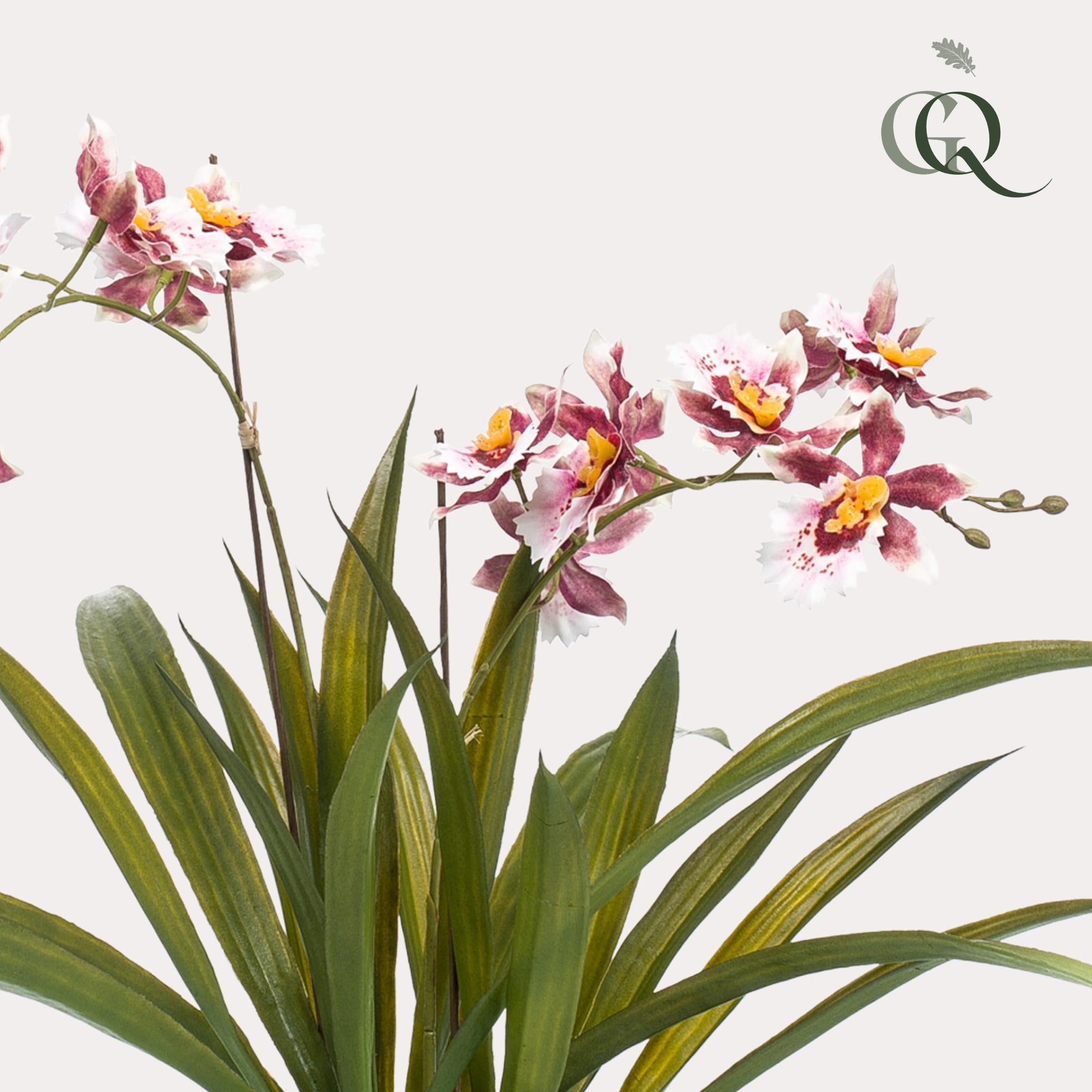 Kunstblumen - Orchidee - Bordeaux - 45cm