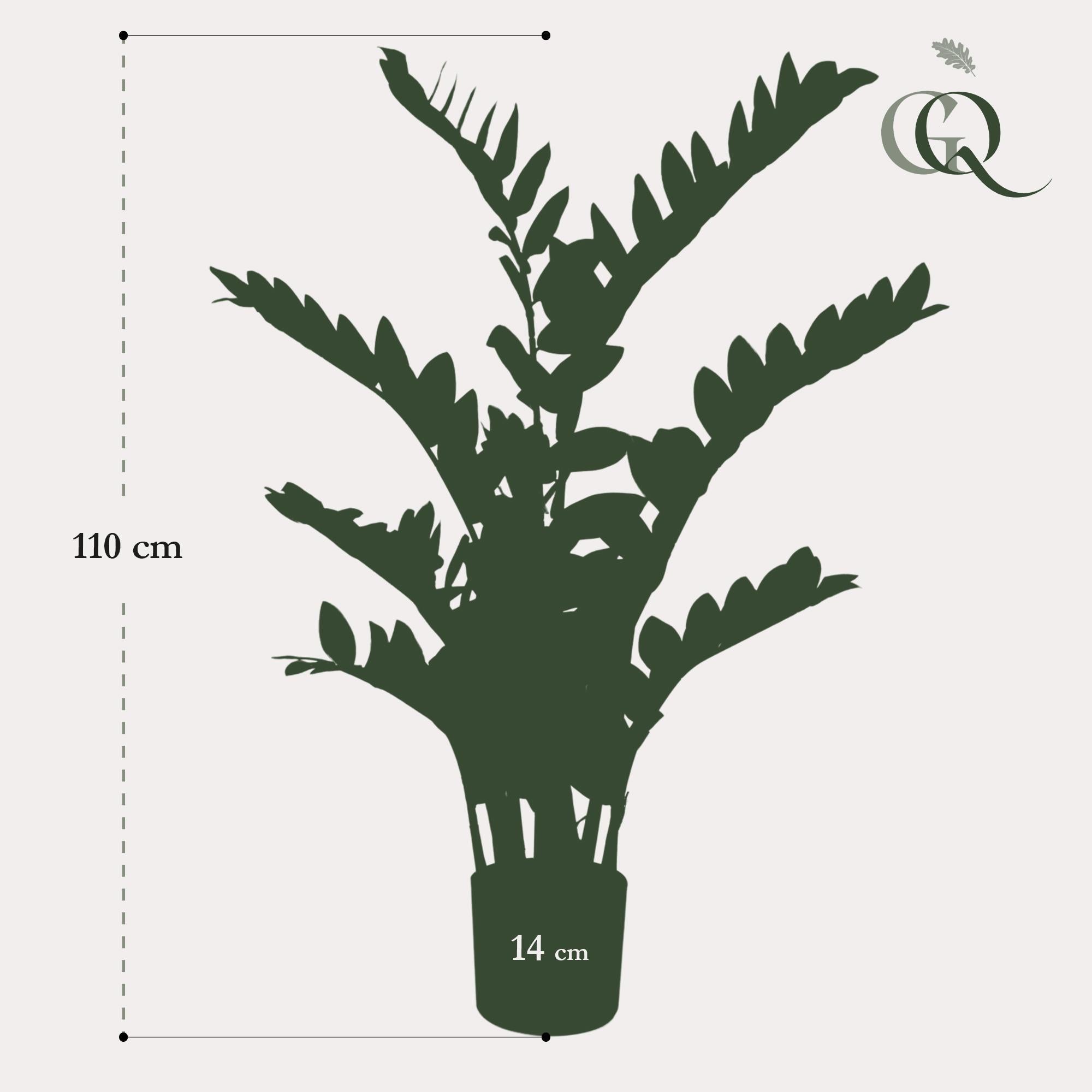 Kunstpflanze - Zamioculcas - Zimmerpalme - 110 cm