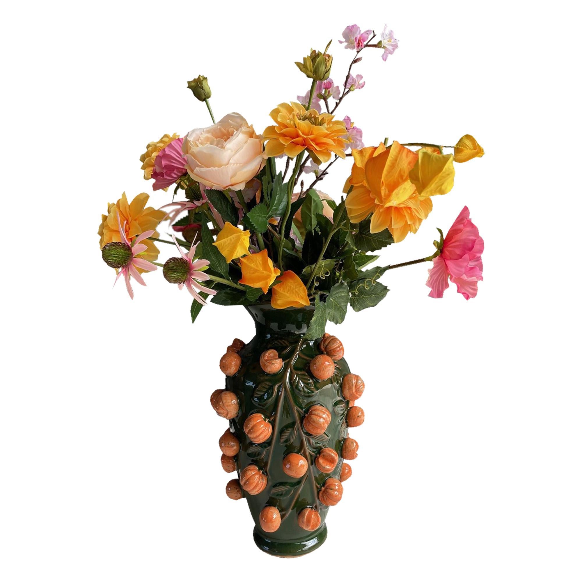 Künstliche Blumen - Blumenstrauß L - Orange Sommer - 80cm